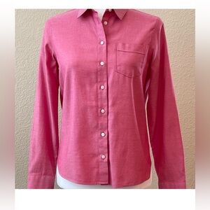 Banana Republic Vibrant Pink Shirt Oxford Quinn Boy Fit Shirt/Blouse Size XS